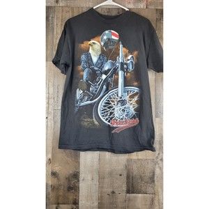 Free Spirit Eagle On a Motorcycle Size Large